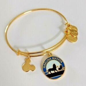 Disney Lion King Alex & Ani bracelet Hakuna Matata In Gold with Charms